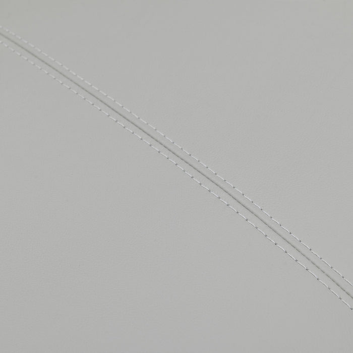 Vincenza 85" Dove Gray Leather Sofa