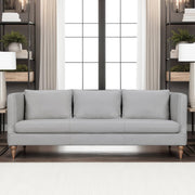 Vincenza 85" Dove Gray Leather Sofa - Furniture City (CA)l