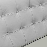Wesley 81" Dove Gray Genuine Leather Power Footrest Tuxedo Arm Sofa - Furniture City (CA)l