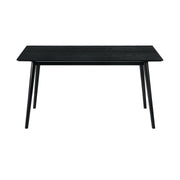 Westmont 59" Rectangular Dining Table in Black Wood - Furniture City (CA)l