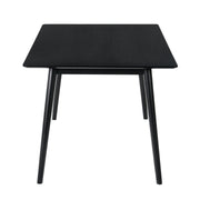 Westmont 59" Rectangular Dining Table in Black Wood - Furniture City (CA)l