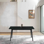 Westmont 59" Rectangular Dining Table in Black Wood - Furniture City (CA)l