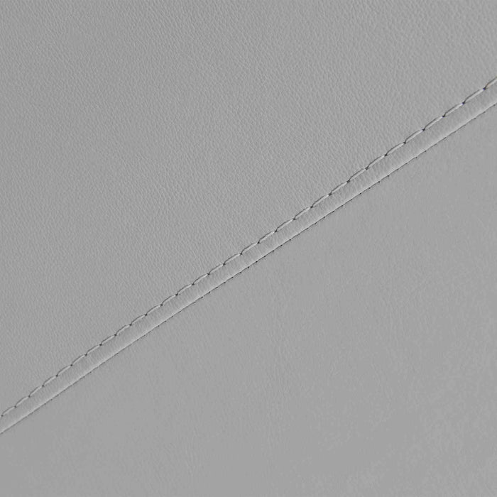 Whitney Swivel Dove Gray Genuine Leather Barrel Chair