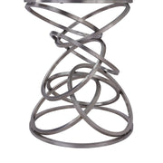 Wendy Contemporary Dining Table in Brushed Stainless Steel Finish and Clear Glass top - Furniture City (CA)l