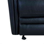 Wolfe Contemporary Recliner in Black Genuine Leather - Furniture City (CA)l