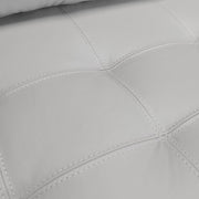Wynne Contemporary Sofa in Genuine Dove Gray Leather with Brown Wood Legs - Furniture City (CA)l