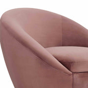 Yves Blush Velvet Swivel Accent Chair with Gold Base - Furniture City (CA)l