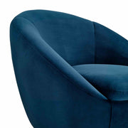 Yves Navy Velvet Swivel Accent Chair with Gold Base - Furniture City (CA)l