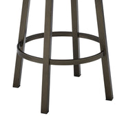 Zelda Swivel Bar Stool in Mocha Finish with Brown Faux Leather - Furniture City (CA)l