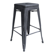 Zed Industrial 26" Counter Height Backless Barstool in Industrial Gray - Furniture City (CA)l