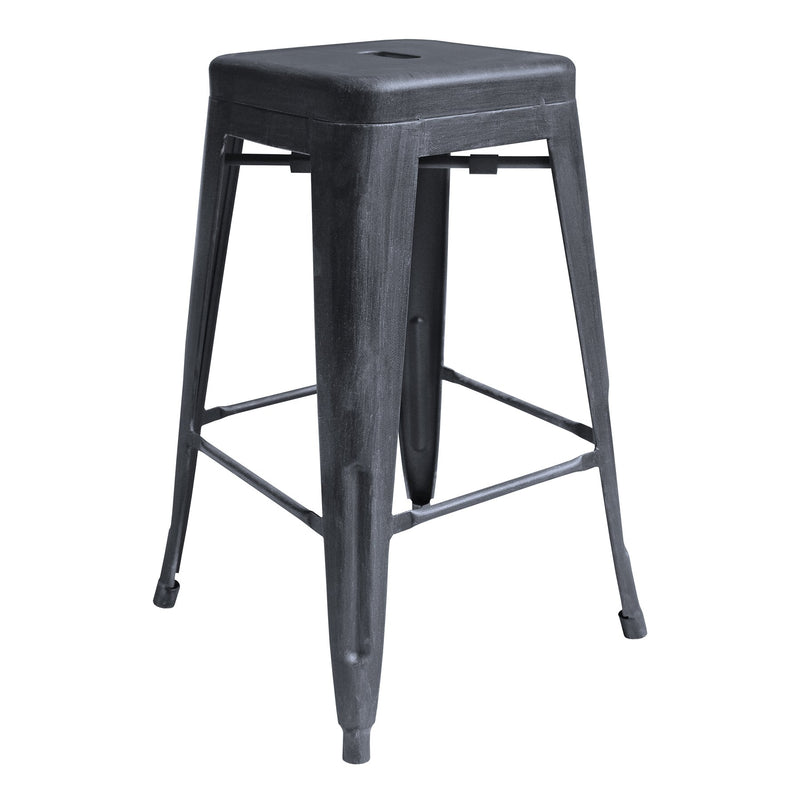 Zed Industrial 26" Counter Height Backless Barstool in Industrial Gray - Furniture City (CA)l