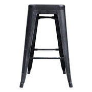 Zed Industrial 26" Counter Height Backless Barstool in Industrial Gray - Furniture City (CA)l