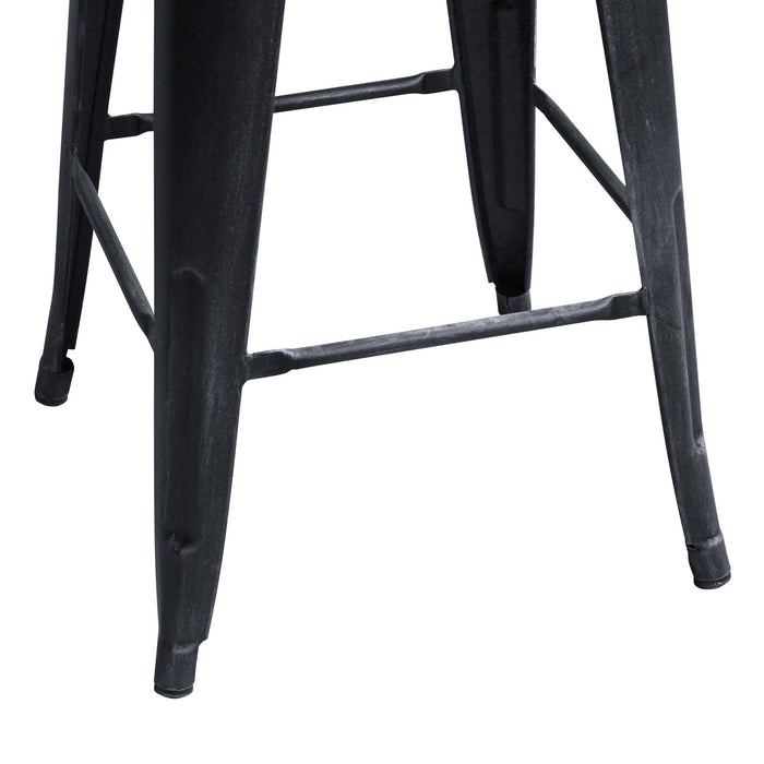 Zed Industrial 26" Counter Height Backless Barstool in Industrial Gray
