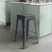 Zed Industrial 26" Counter Height Backless Barstool in Industrial Gray - Furniture City (CA)l