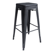 Zed Industrial 30" Bar Height Backless Barstool in Industrial Gray - Furniture City (CA)l