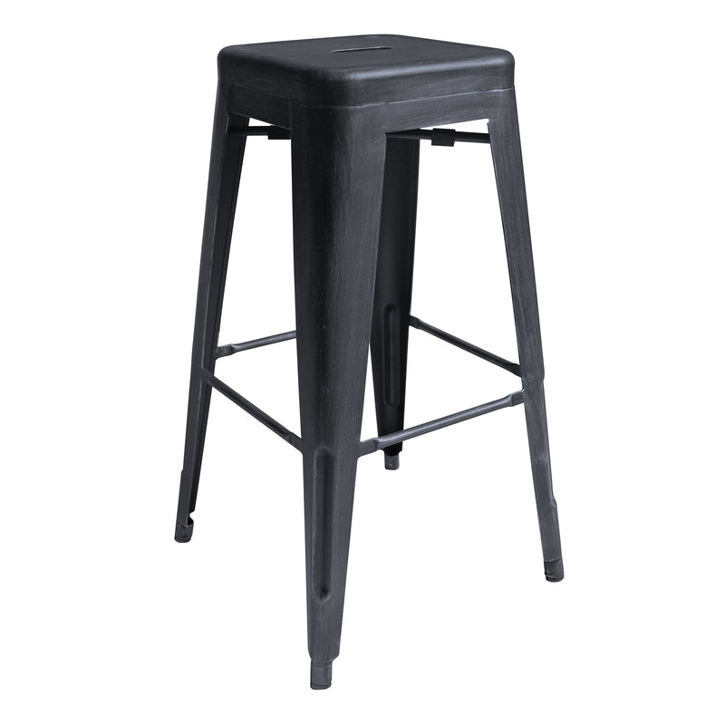 Zed Industrial 30" Bar Height Backless Barstool in Industrial Gray - Furniture City (CA)l