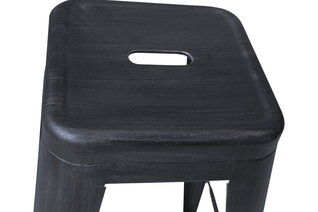 Zed Industrial 30" Bar Height Backless Barstool in Industrial Gray