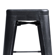 Zed Industrial 30" Bar Height Backless Barstool in Industrial Gray - Furniture City (CA)l