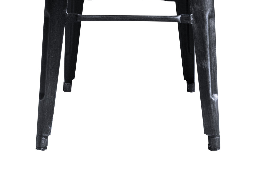 Zed Industrial 30" Bar Height Backless Barstool in Industrial Gray