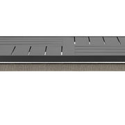 Zella Rectangular Coffee Table in Aluminum with Charcoal Finish and Light Gray Rope - Furniture City (CA)l