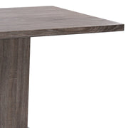 Zenith Contemporary Dining Table with Brushed Stainless Steel Base and Gray Walnut Veneer Finish - Furniture City (CA)l