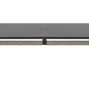 Zella Rectangular Dining Table in Aluminum with Charcoal Finish and Light Gray Rope - Furniture City (CA)l