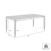 Zella Rectangular Dining Table in Aluminum with Charcoal Finish and Light Gray Rope - Furniture City (CA)l