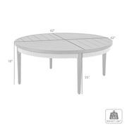 Zella Round Coffee Table in Aluminum with Charcoal Finish and Light Gray Rope - Furniture City (CA)l