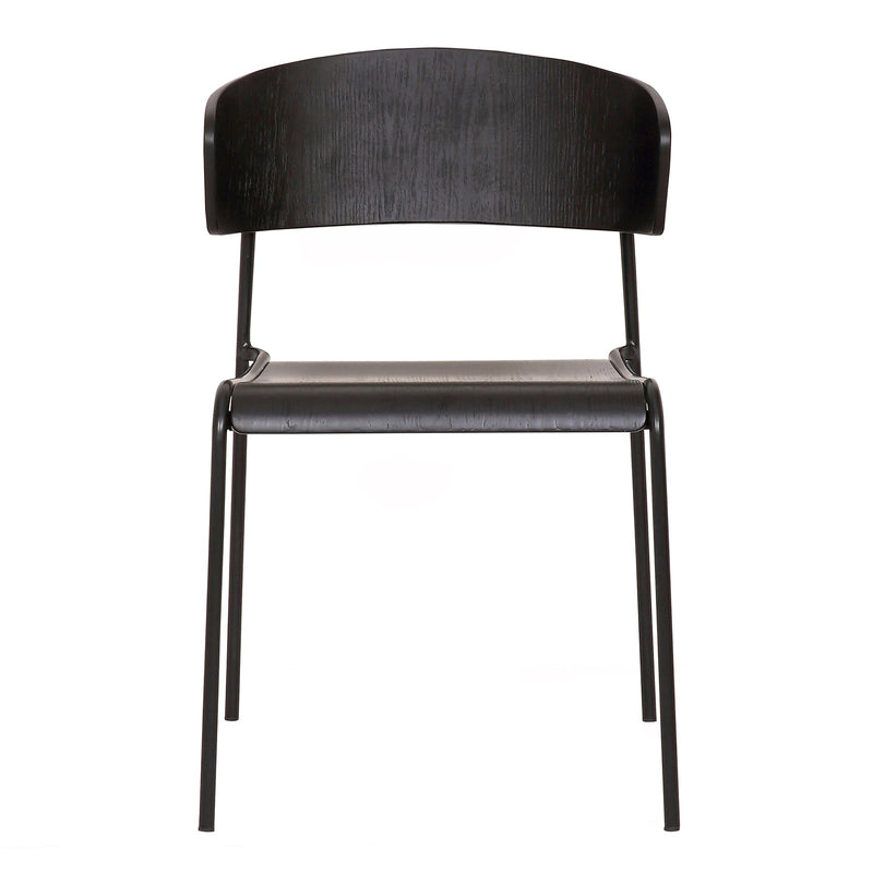 Zeph Black Wood and Metal Open Back Dining Chairs (Set of 2) - Furniture City (CA)l