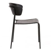 Zeph Black Wood and Metal Open Back Dining Chairs (Set of 2) - Furniture City (CA)l
