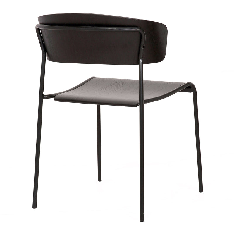 Zeph Black Wood and Metal Open Back Dining Chairs (Set of 2) - Furniture City (CA)l