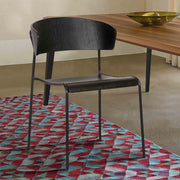 Zeph Black Wood and Metal Open Back Dining Chairs (Set of 2) - Furniture City (CA)l