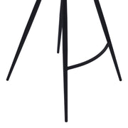 Zurich 30" Bar Height Metal Barstool in Vintage Coffee Faux Leather and Black Metal Finish - Furniture City (CA)l