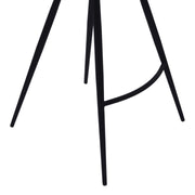 Zurich 26" Counter Height Metal Barstool in Vintage Gray Faux Leather and Black Metal Finish - Furniture City (CA)l