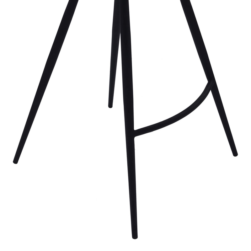 Zurich 30" Bar Height Metal Barstool in Vintage Gray Faux Leather and Black Metal Finish - Furniture City (CA)l