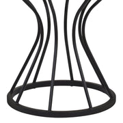 Zurich Round Dining Table in Black Finish and 48" Glass Top - Furniture City (CA)l