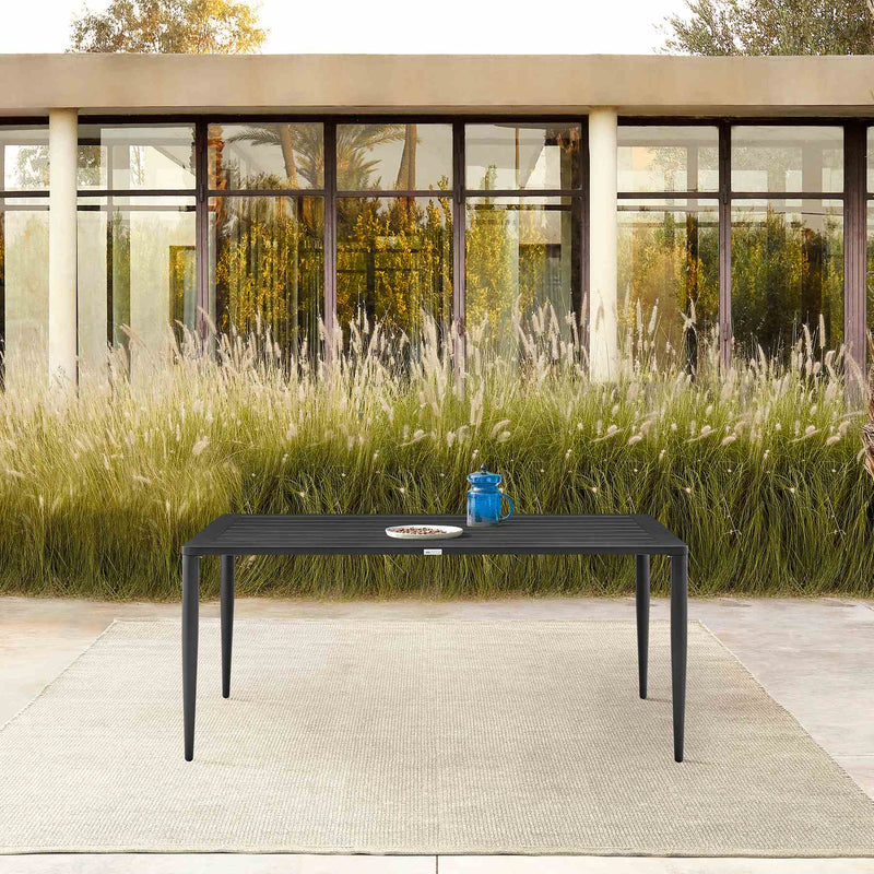 Ezra Outdoor Patio Dining Table in Aluminum - Furniture City (CA)l