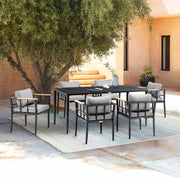 Ezra Outdoor Patio Dining Table in Aluminum - Furniture City (CA)l