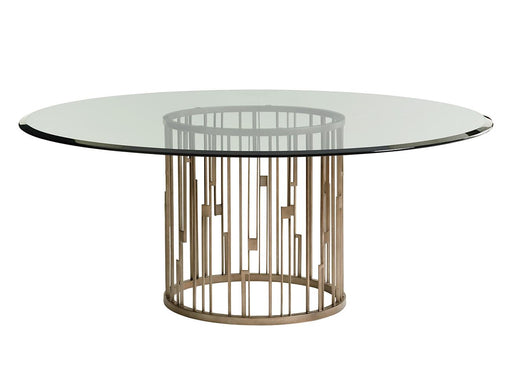 Lexington Shadow Play Rendezvous 72" Round Glass Top Dining Table image