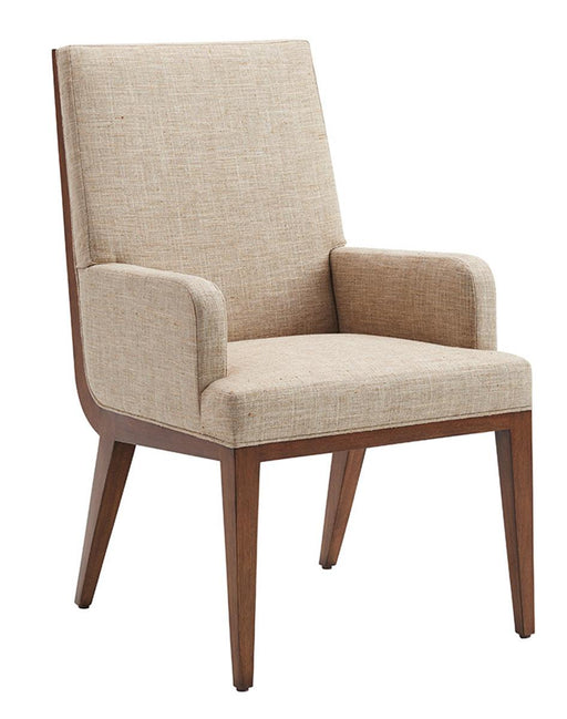 Lexington Kitano Marino Upholstered Arm Chair in Taupe and Ivory (Set of 2) 01-0734-881-01 image