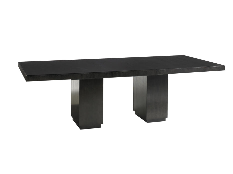Lexington Furniture Carrera Modena Double Pedestal Dining Table in Carbon Gray 911-876C image