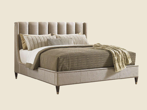 Lexington Tower Place Barrington Upholstered Platform Queen Bed in Walnut Brown Arlington Finish 01-0706-143C image