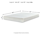 Chime 8 Inch Memory Foam Mattress in a Box - Furniture City (CA)l