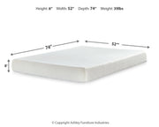 Chime 8 Inch Memory Foam Mattress in a Box - Furniture City (CA)l