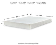 Chime 8 Inch Memory Foam Mattress in a Box - Furniture City (CA)l