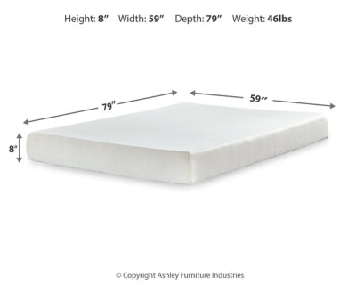 Chime 8 Inch Memory Foam Mattress in a Box - Furniture City (CA)l