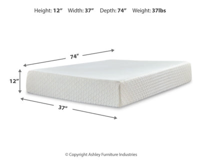 Chime 12 Inch Memory Foam Mattress in a Box - Furniture City (CA)l