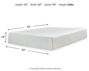 Chime 12 Inch Memory Foam Mattress in a Box - Furniture City (CA)l