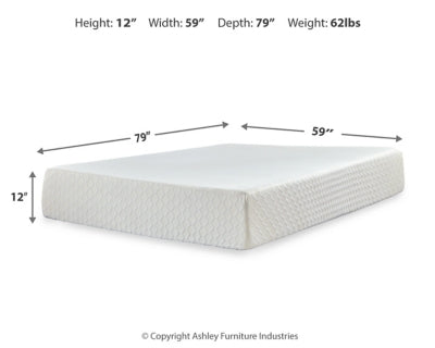 Chime 12 Inch Memory Foam Mattress in a Box - Furniture City (CA)l
