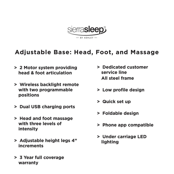 Head-Foot Model Better Extra Long Adjustable Base (2 Required) - Furniture City (CA)l